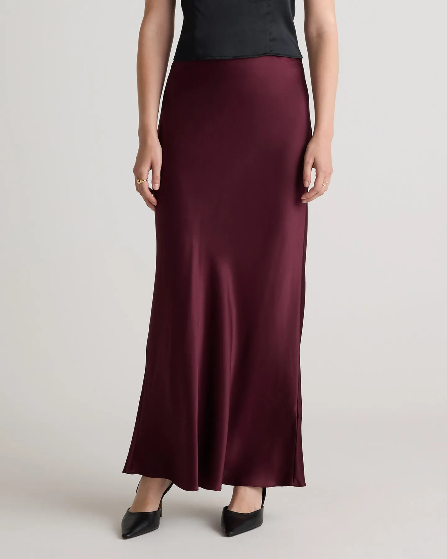 100% Washable Silk Maxi Skirt