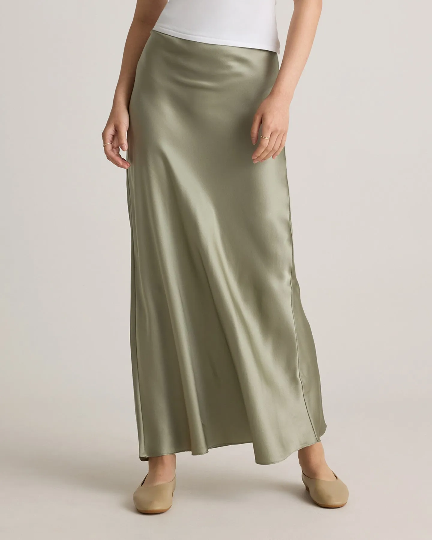 100% Washable Silk Maxi Skirt