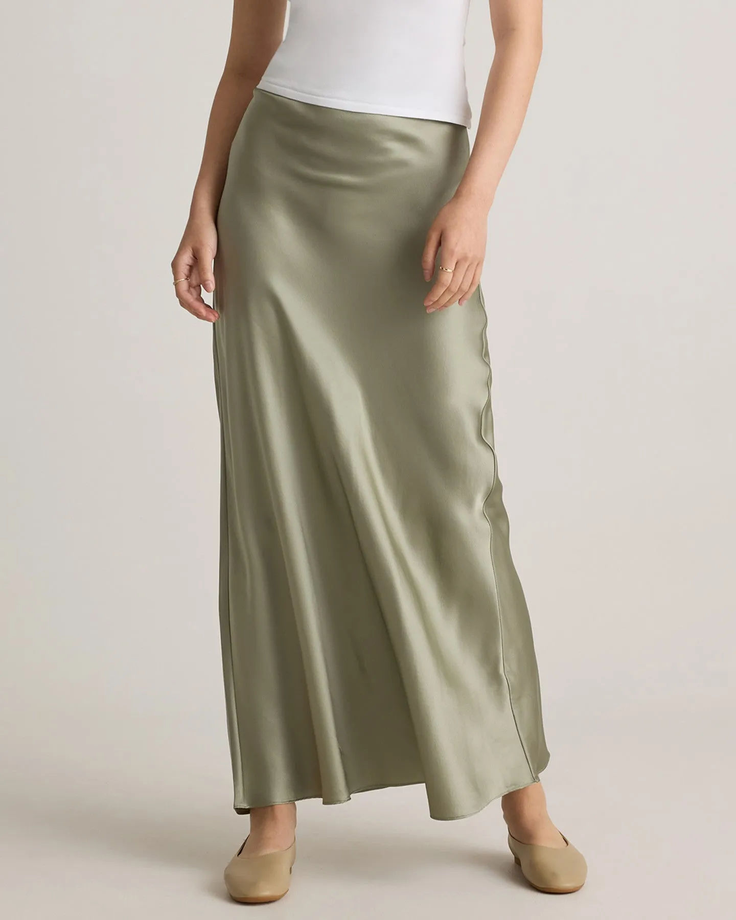 100% Washable Silk Maxi Skirt