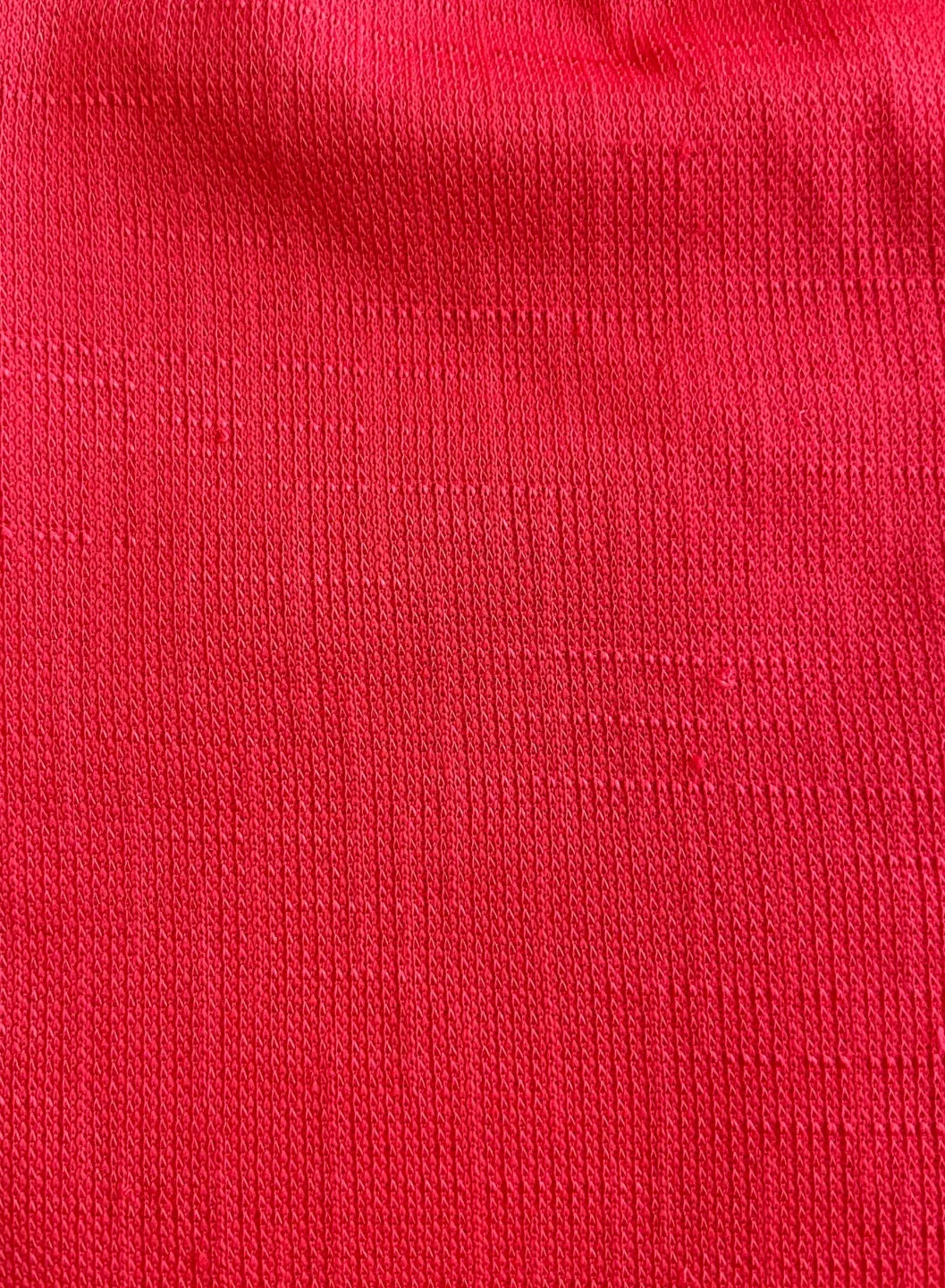 1970’s Red Polyester Linen Skirt & Sleeveless Top Set