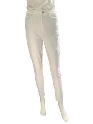 7 For All Mankind Jeans White Slim Illusion High Waist Ankle Skinny W/Tags Size: 28