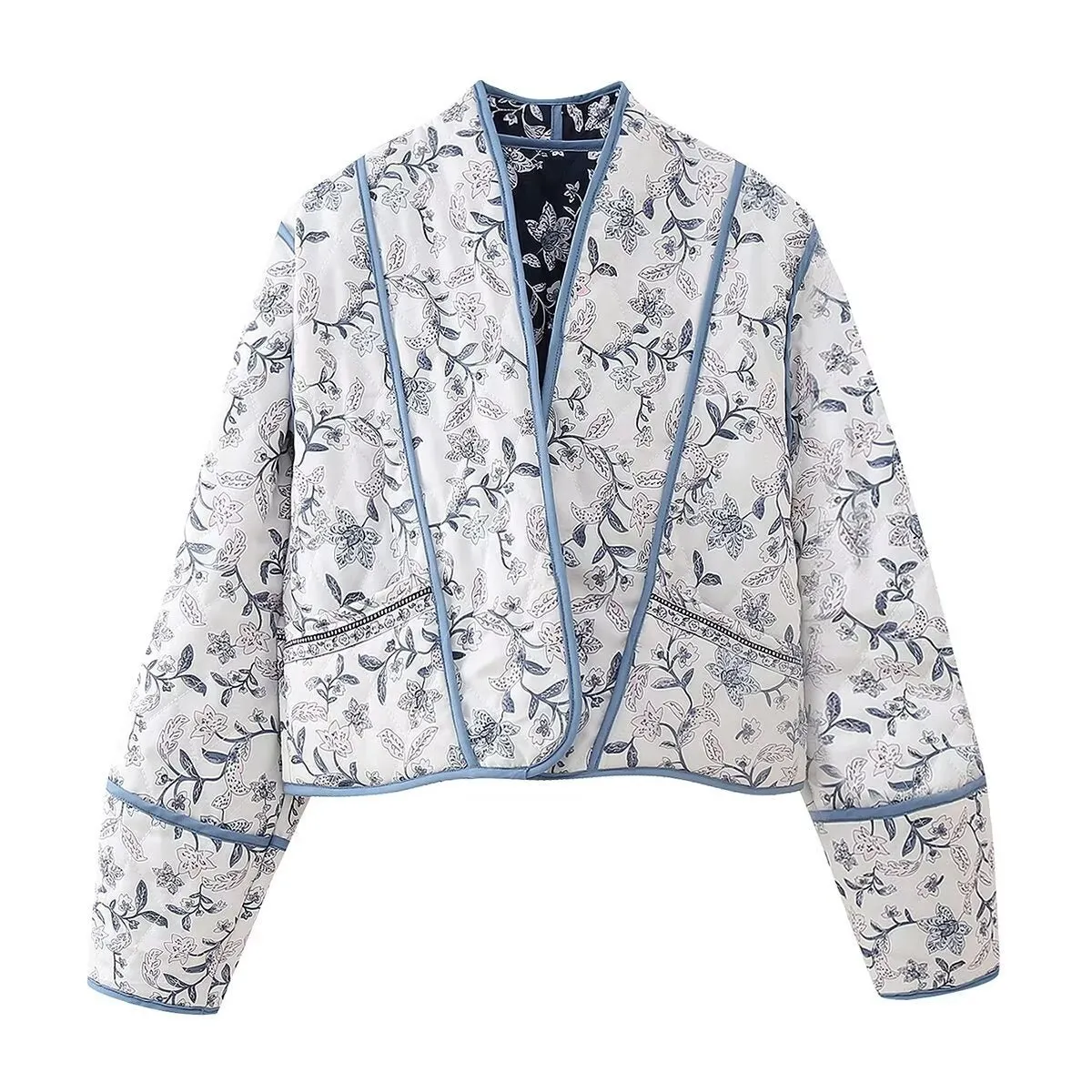 Ariane | Ethnic Flower Print Reversible Jacket