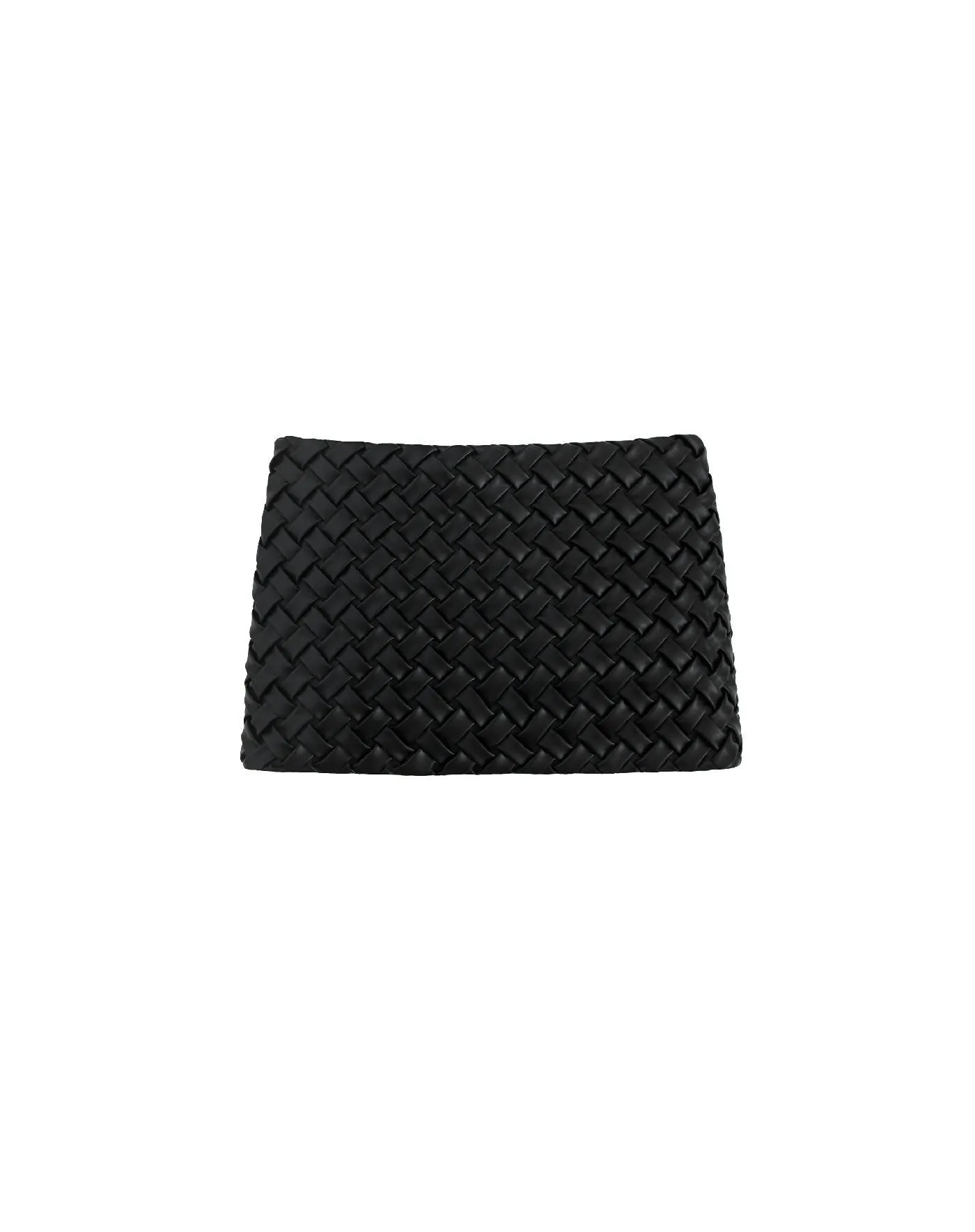 Black Quilted Leather Skirt