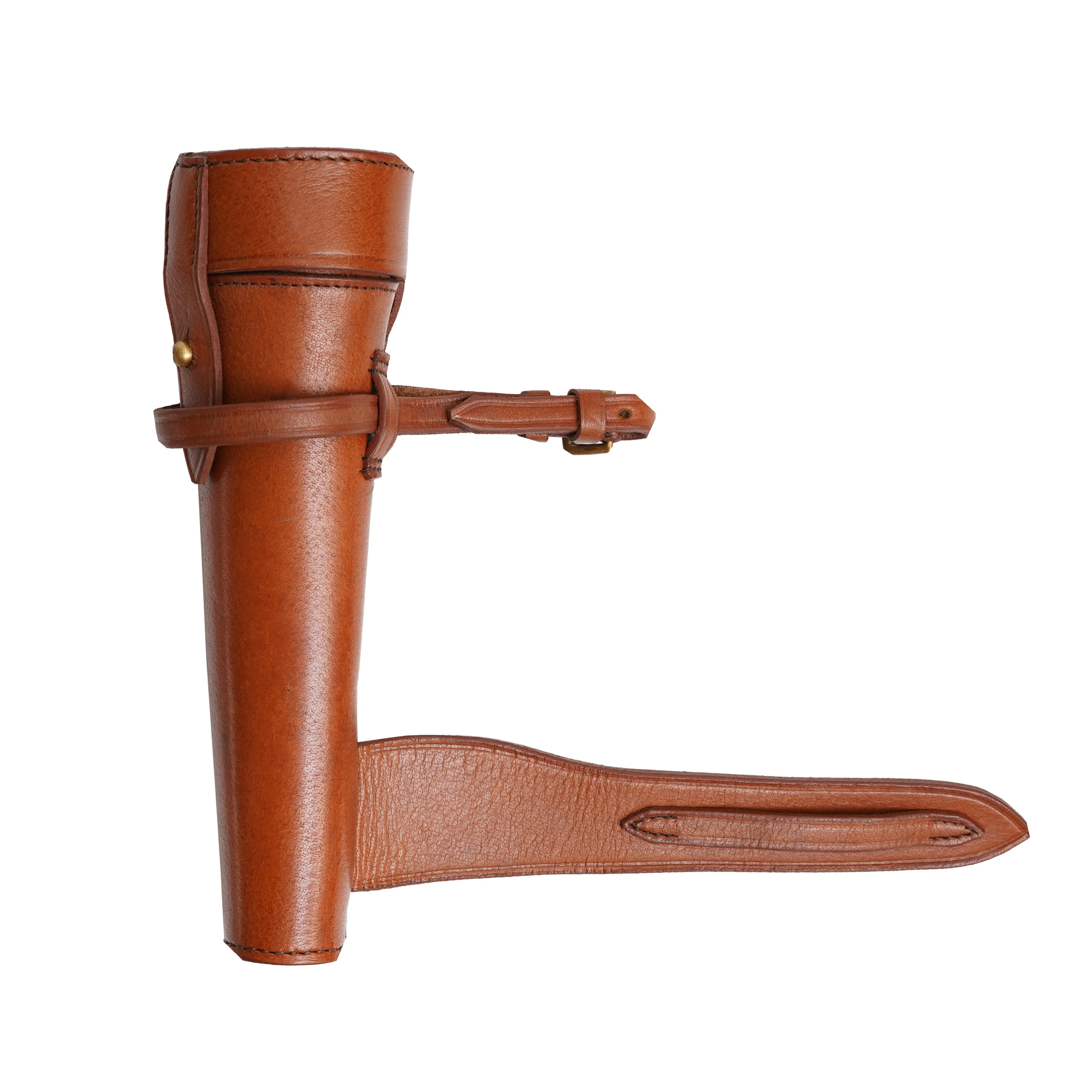 Black Saddle Genuine Leather Hunting Flask Case