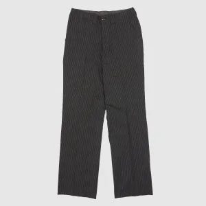 Black Sign 1930's Wide Cut Trousers Black Striped