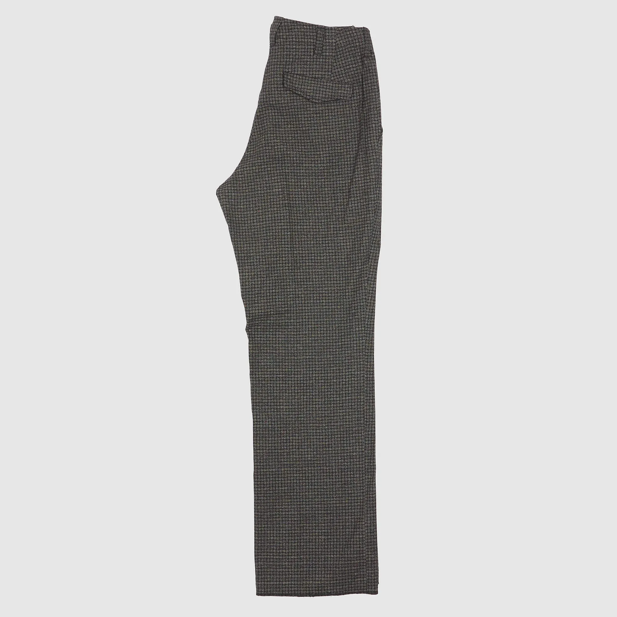Black Sign Twisted  Plaid  Cotton Trousers