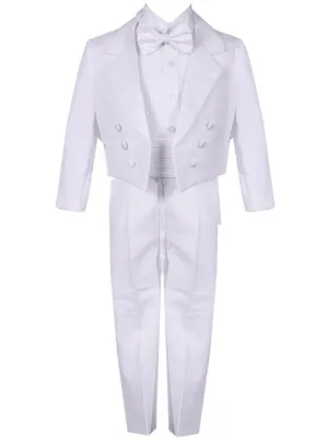 Boys Multi Color Tail Jacket 5 pc Special Occasion Tuxedo Set 2T-20