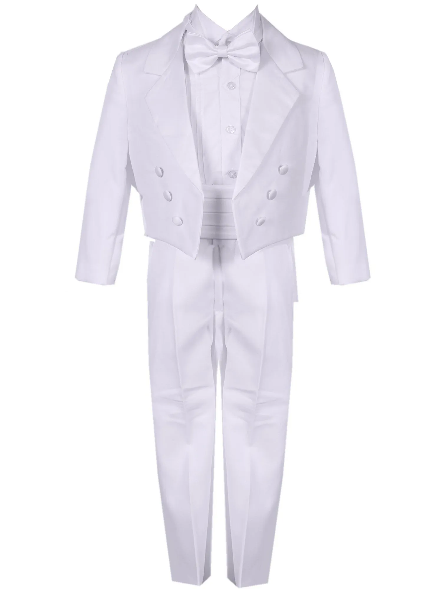 Boys Multi Color Tail Jacket 5 pc Special Occasion Tuxedo Set 2T-20