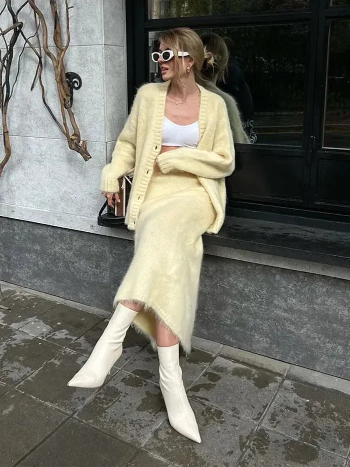 Brit & Boho™️ Aria I Neck Cardigan Sweater