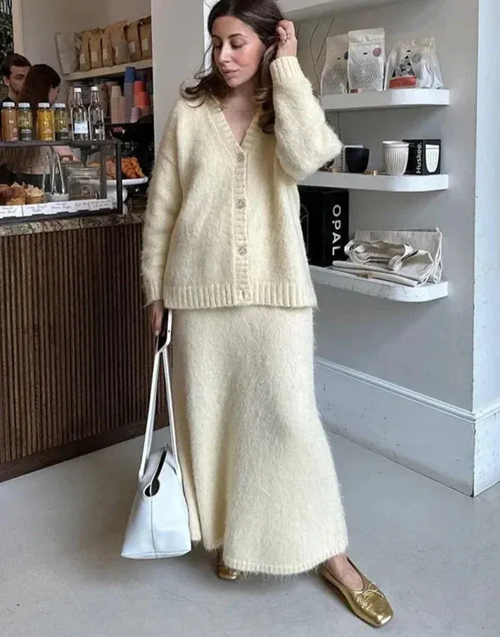 Brit & Boho™️ Aria I Neck Cardigan Sweater