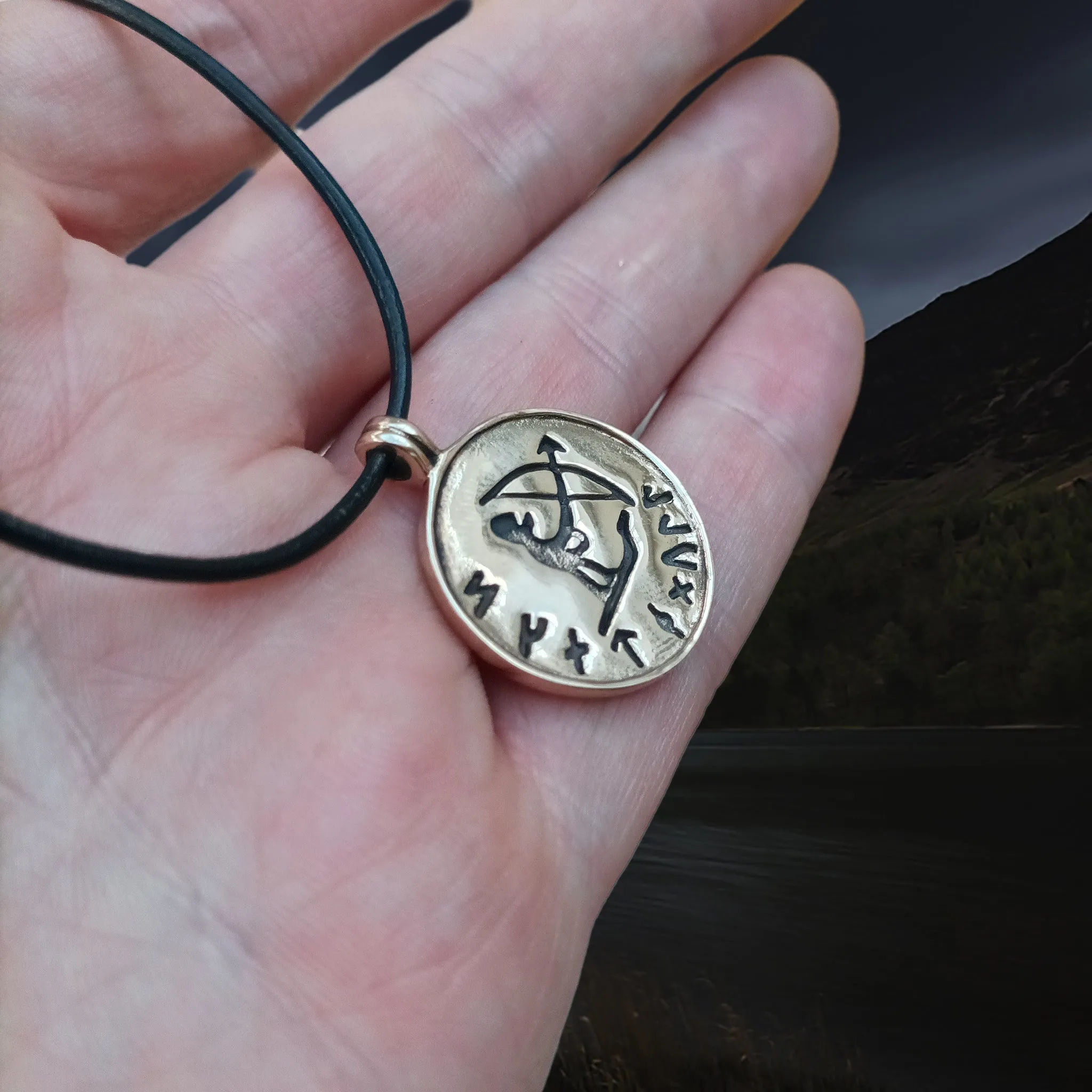 Bronze Skadi Ull Viking Pendant