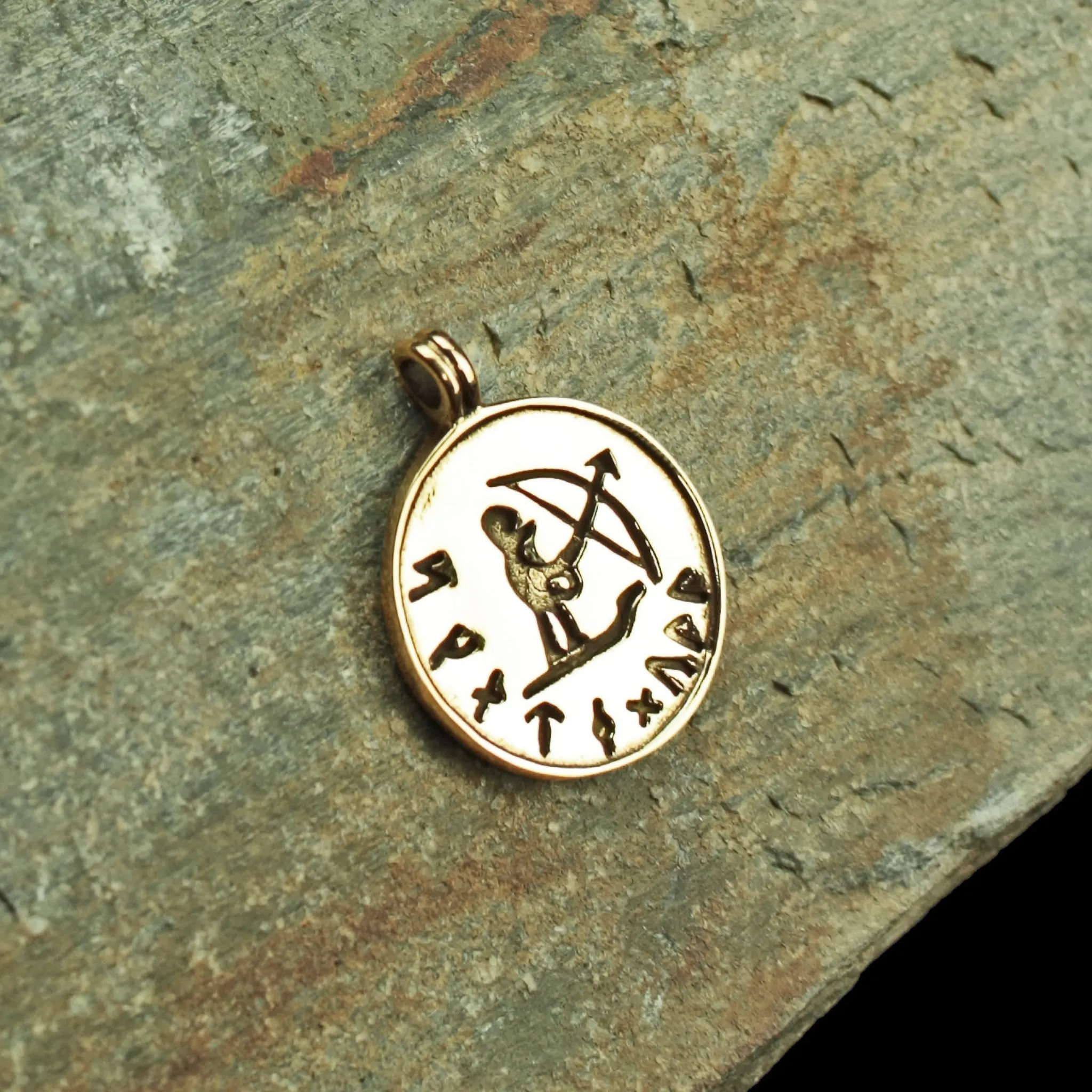 Bronze Skadi Ull Viking Pendant