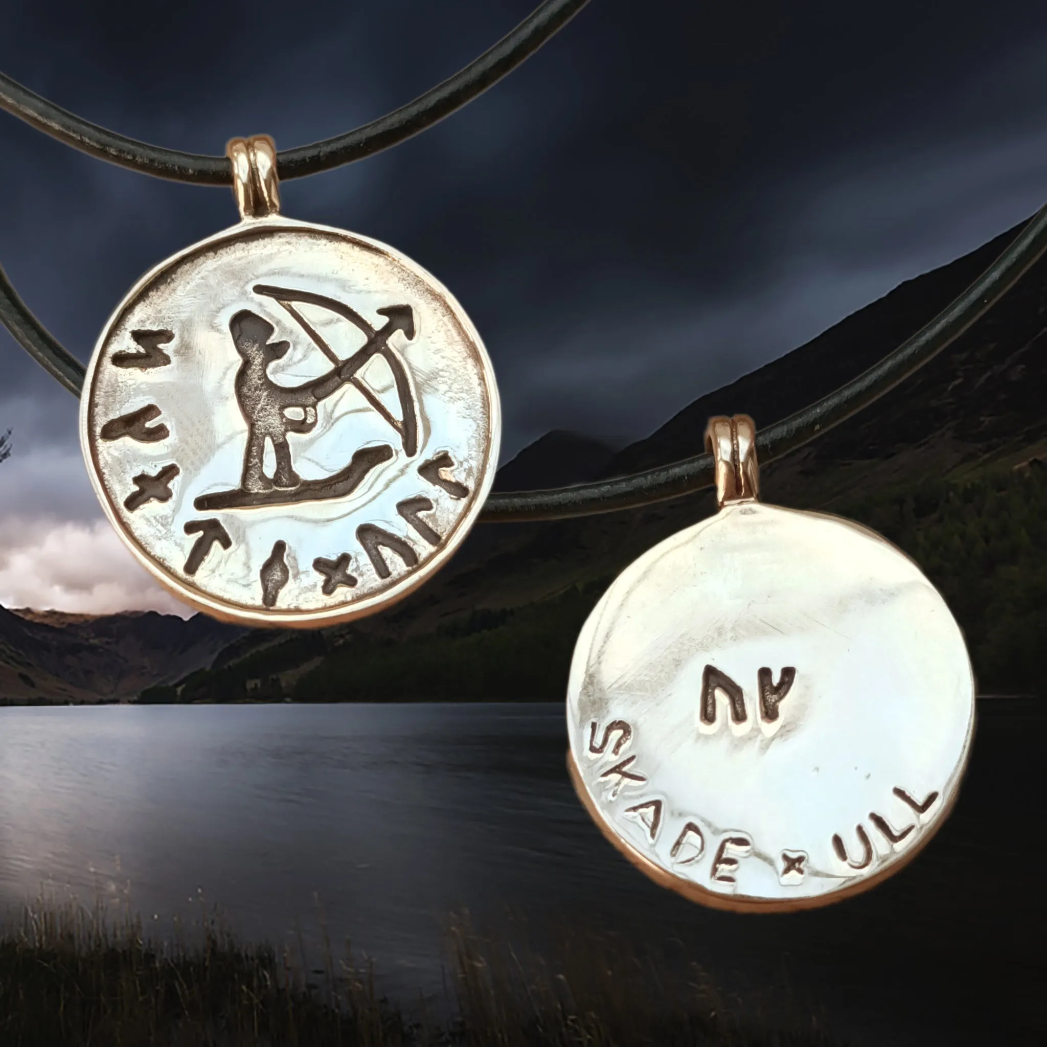 Bronze Skadi Ull Viking Pendant