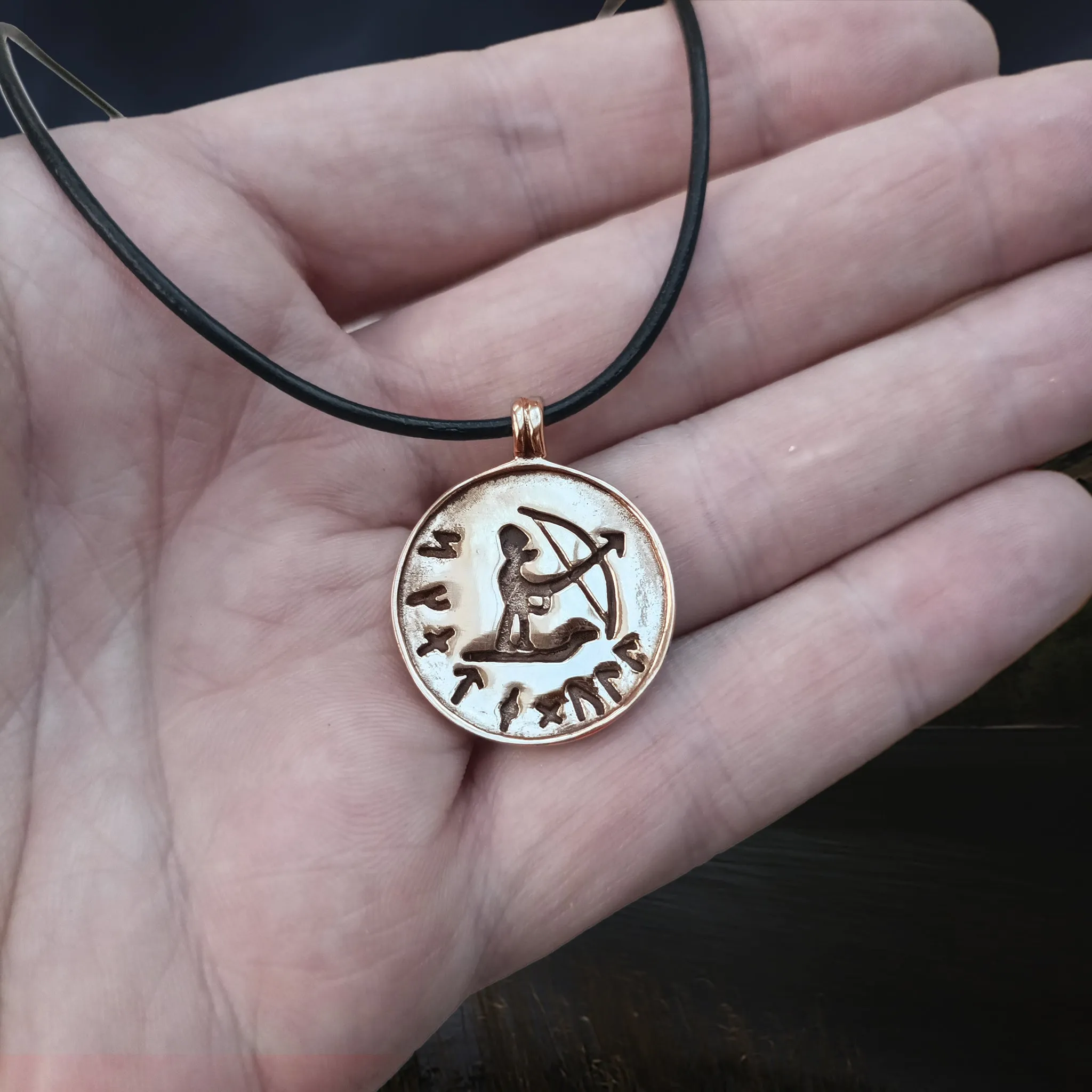 Bronze Skadi Ull Viking Pendant