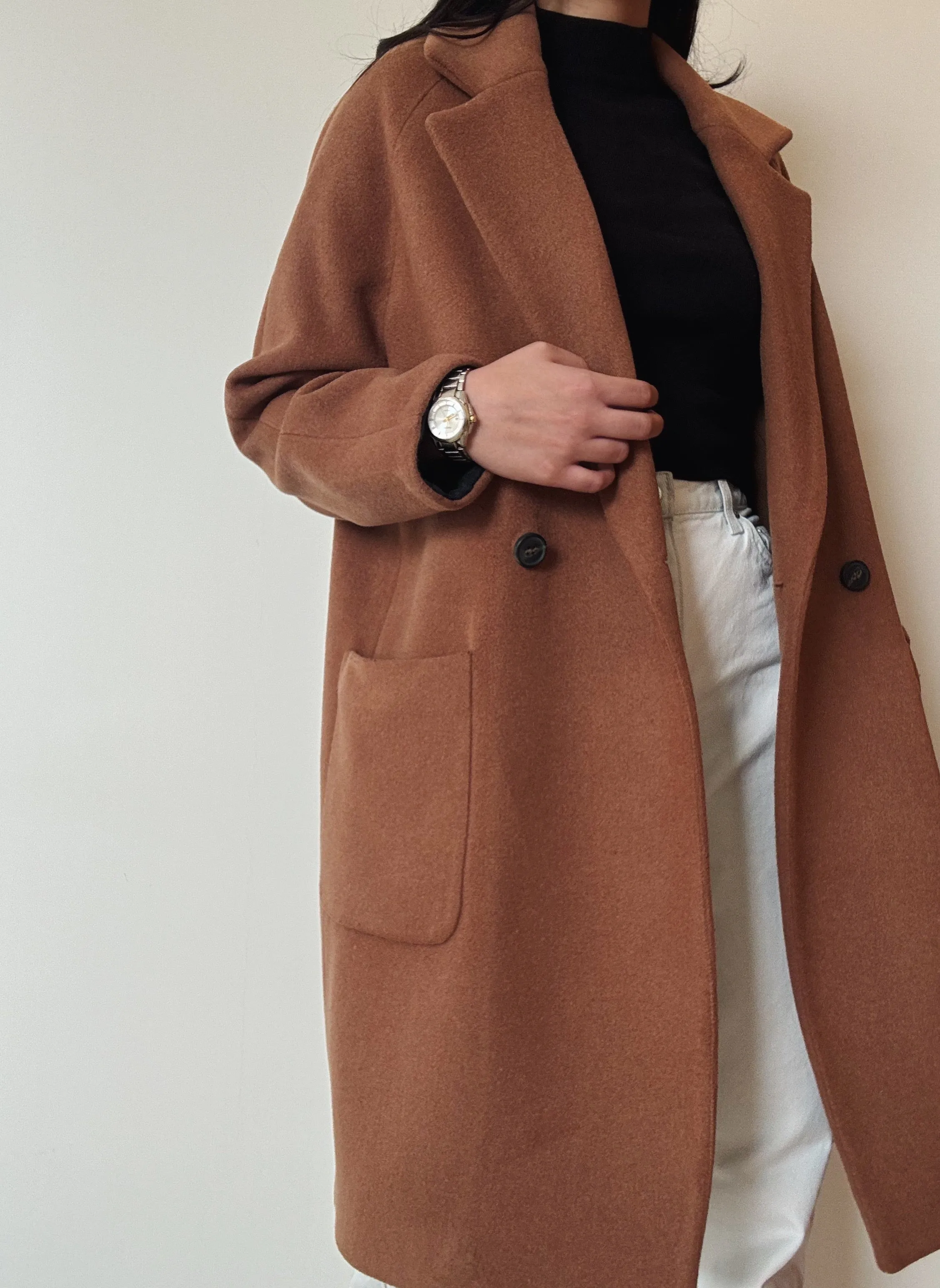 Camel Long Coat (40% Wool)