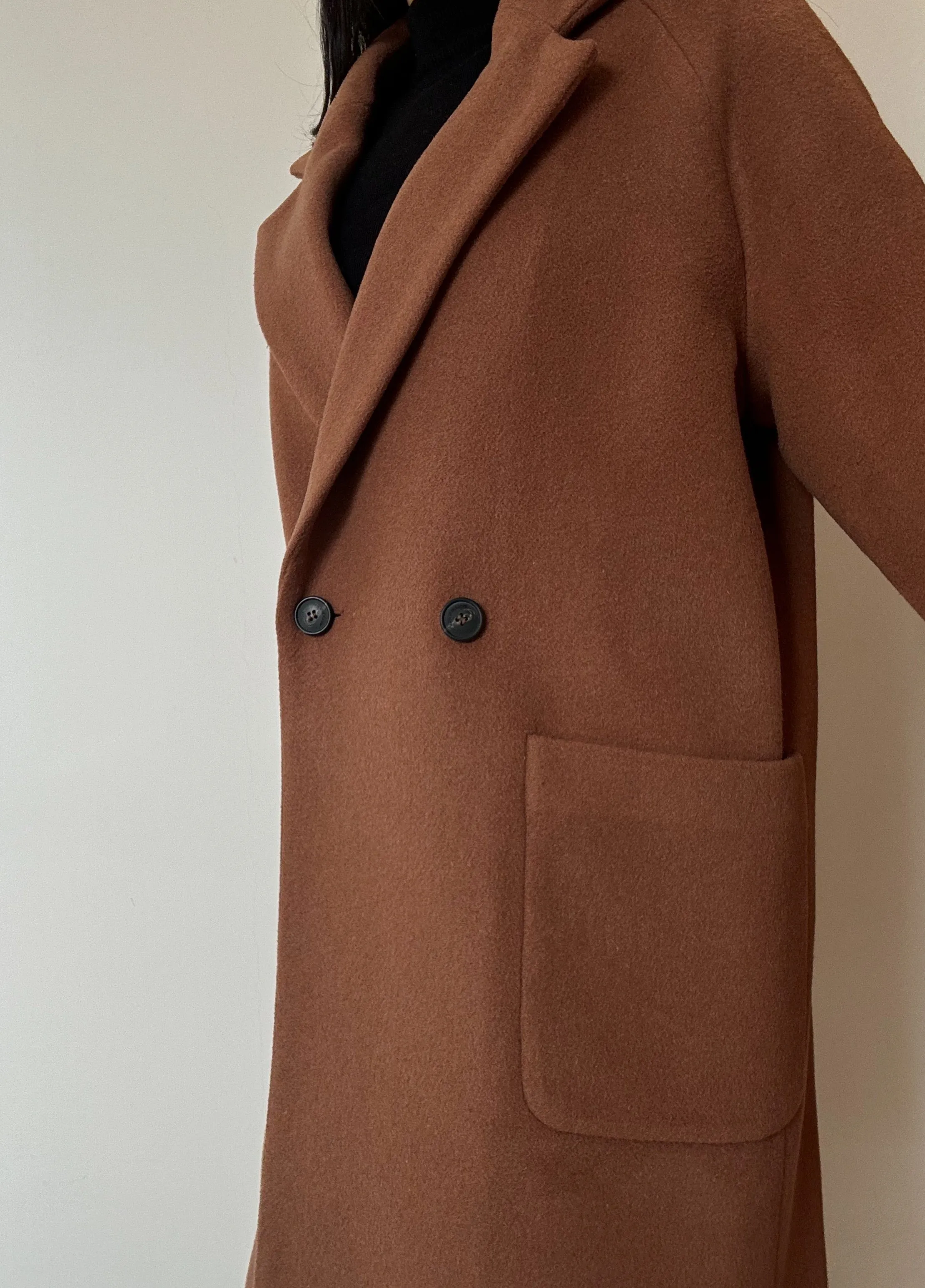 Camel Long Coat (40% Wool)