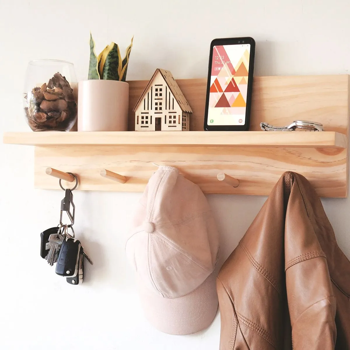 Coat Rack Entryway Organiser Shelf