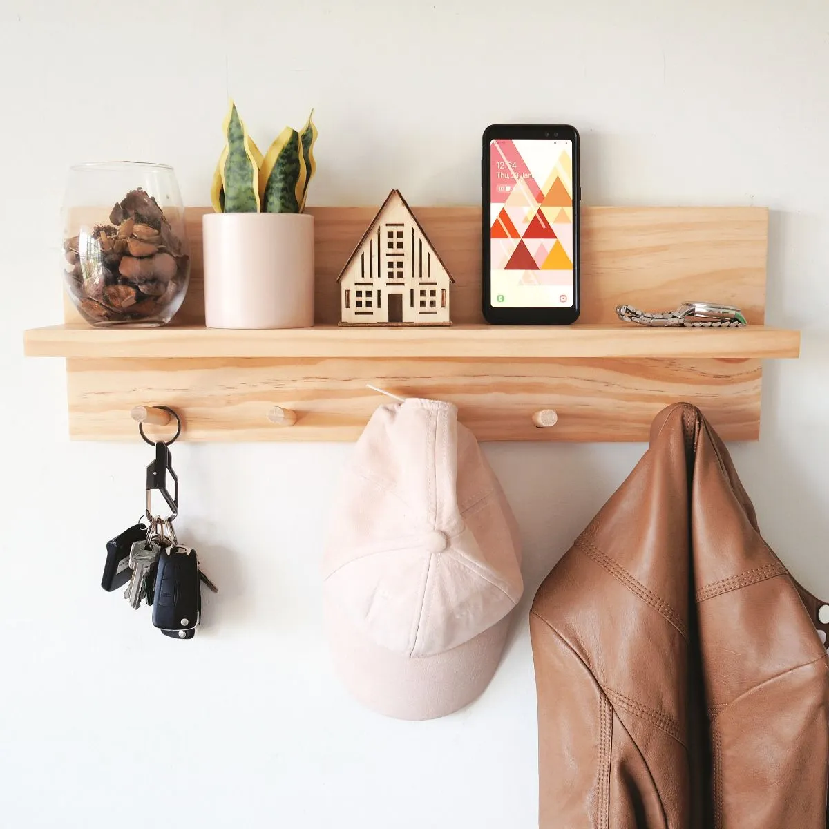 Coat Rack Entryway Organiser Shelf