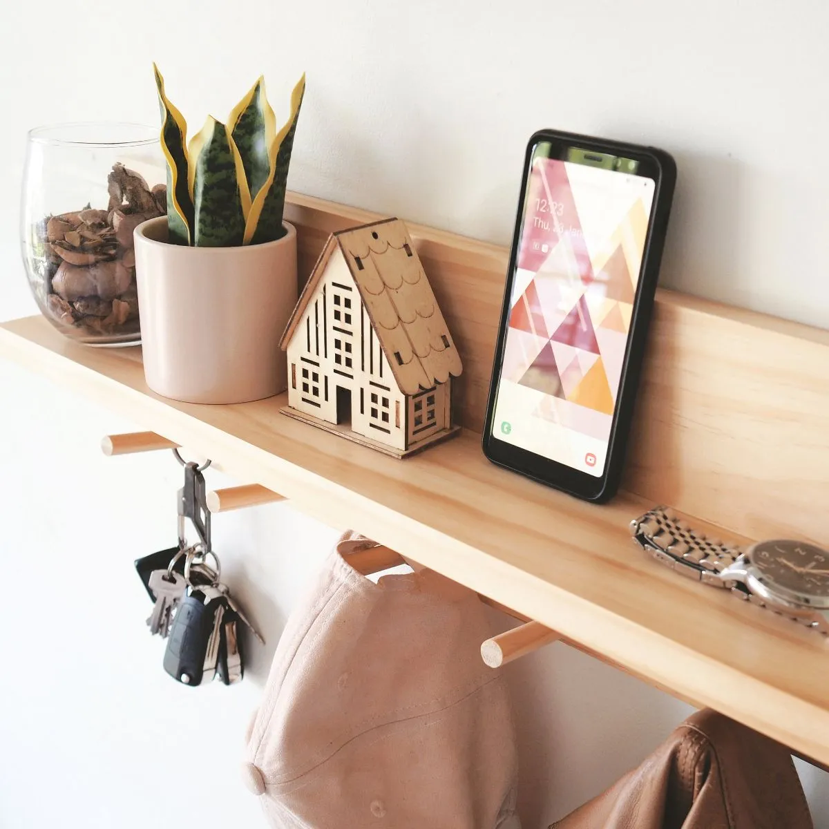 Coat Rack Entryway Organiser Shelf