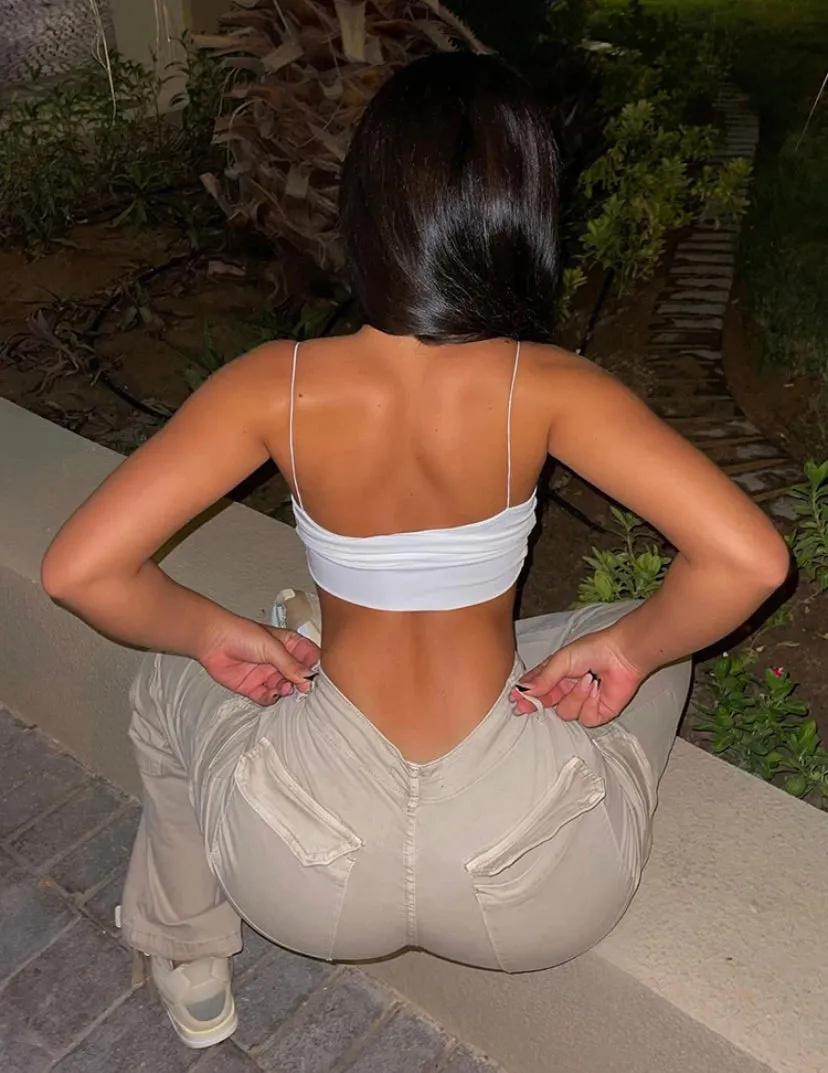 Cream Cargo Pants