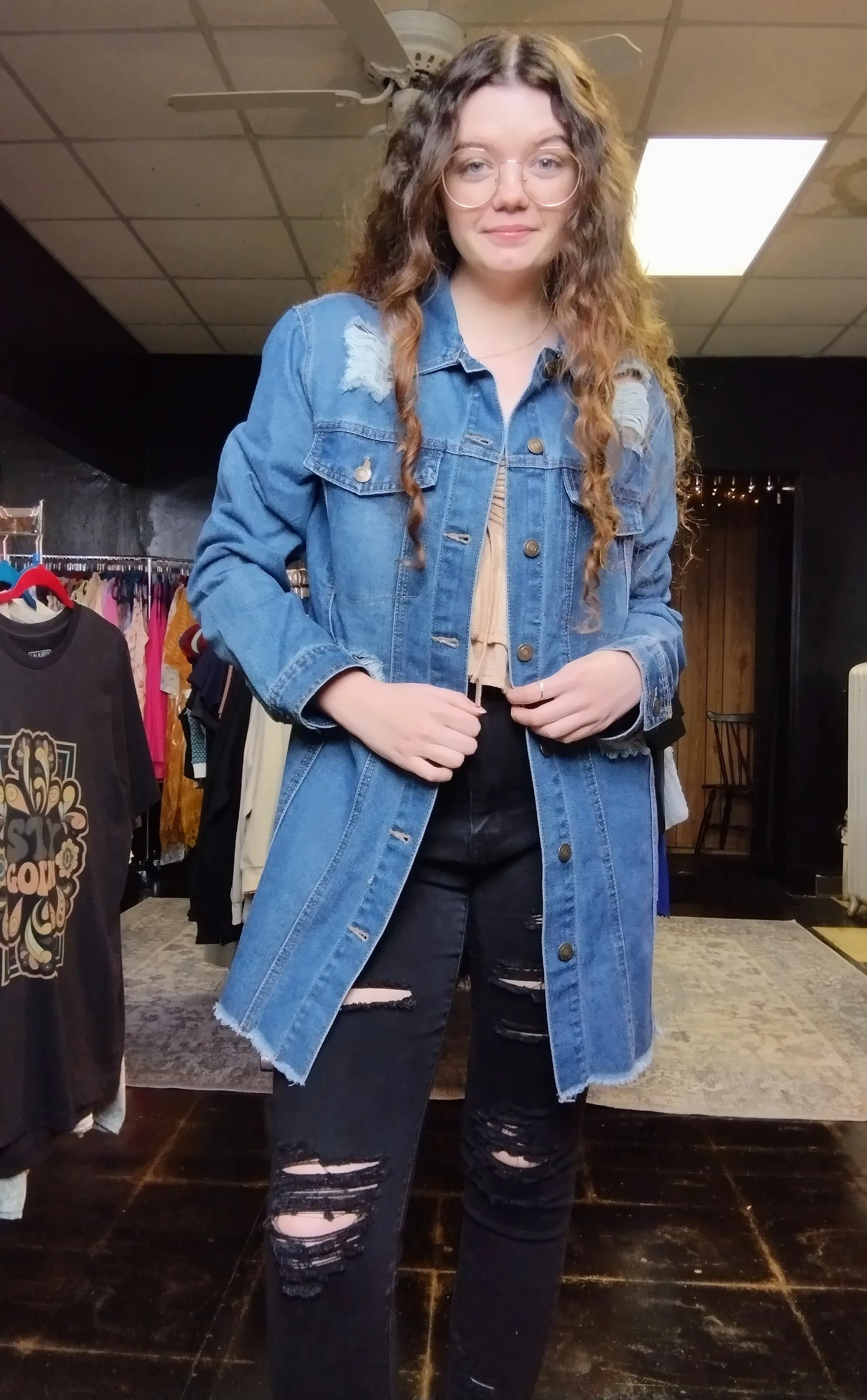 Distressed Denim Jacket