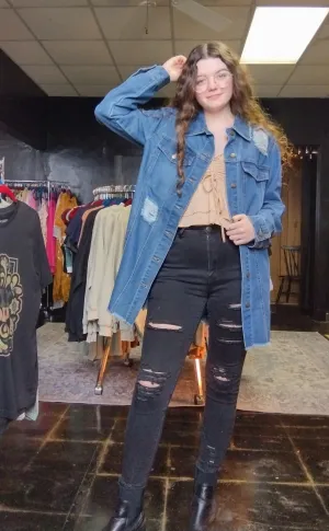 Distressed Denim Jacket