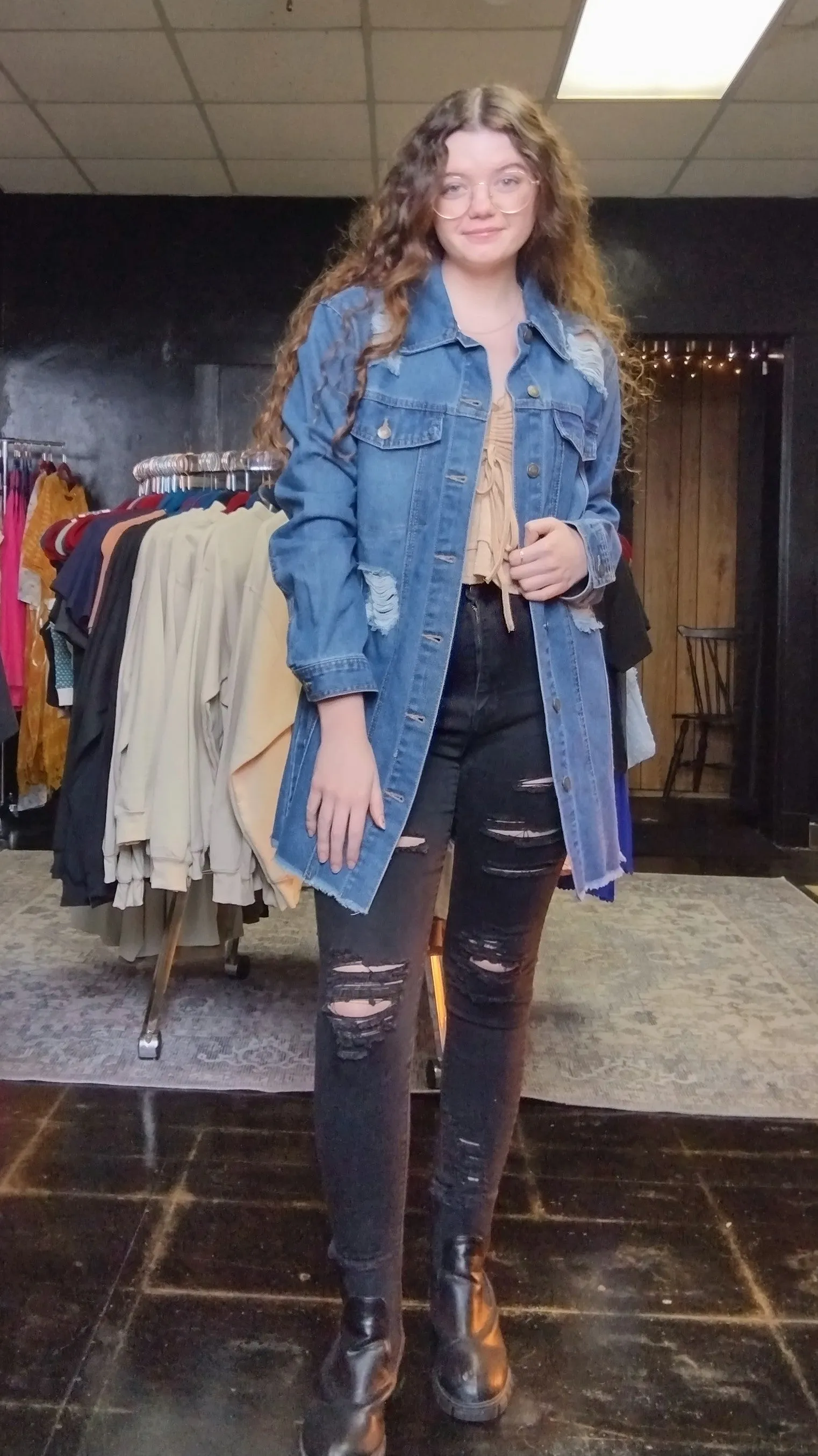 Distressed Denim Jacket