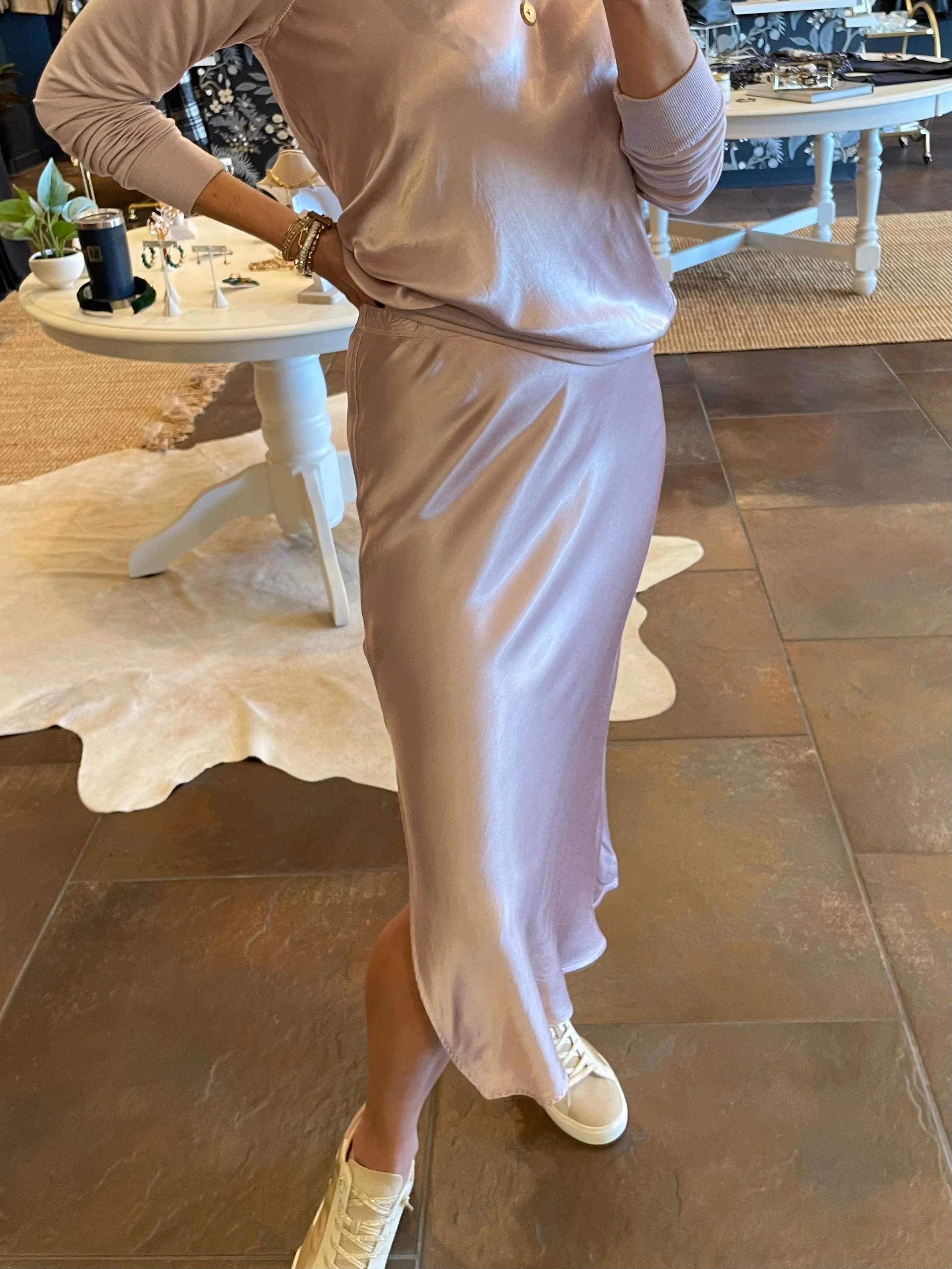 Doris Silky Slip Skirt