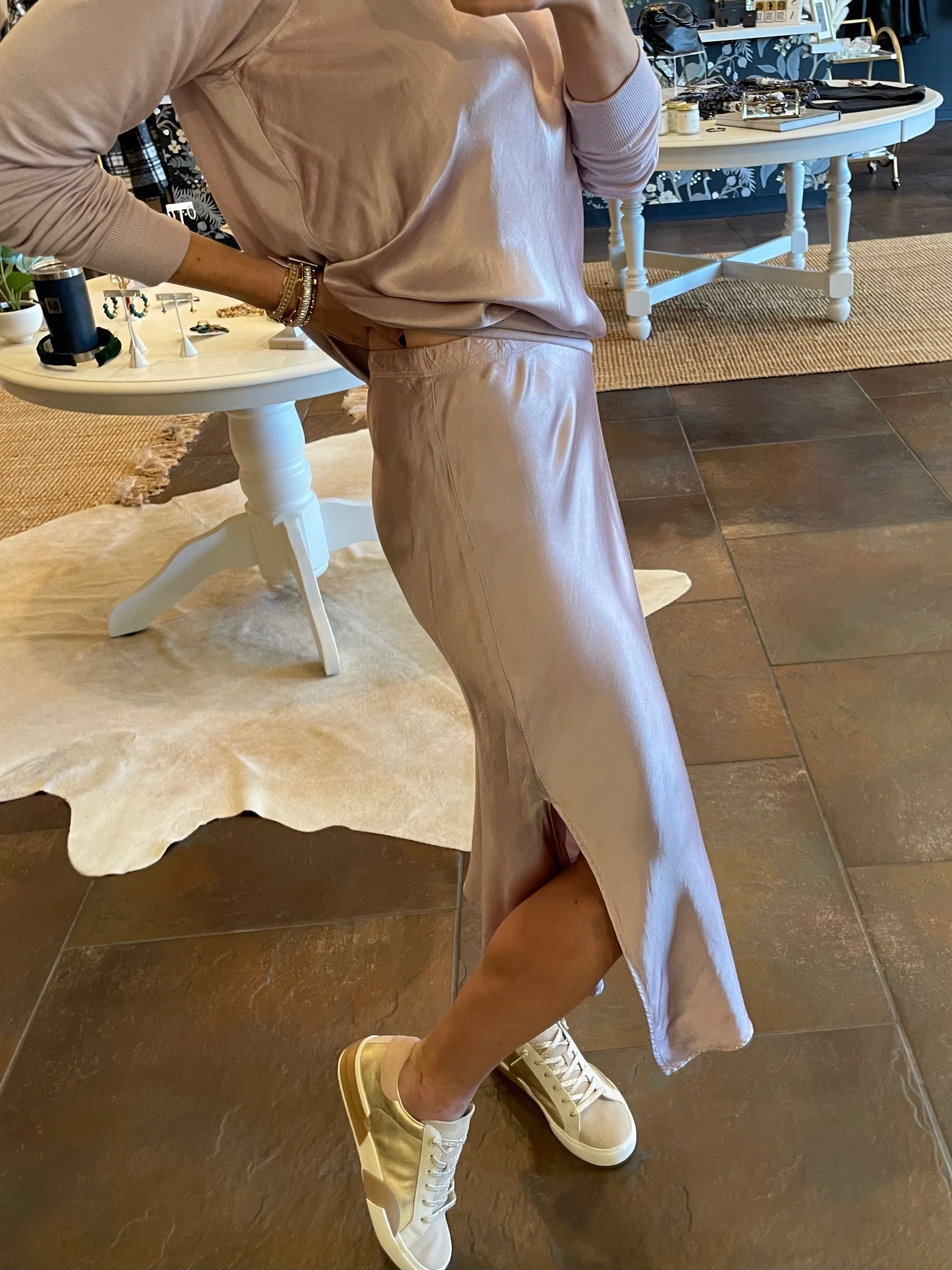 Doris Silky Slip Skirt