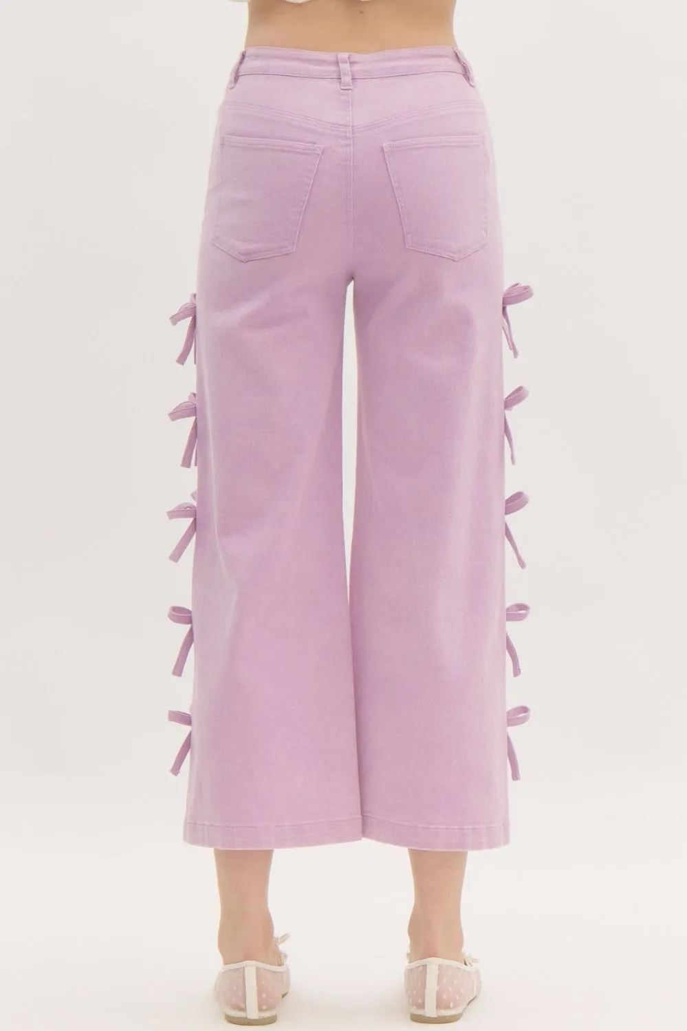 Entro Cropped MR Fixed Mini Bows Jeans