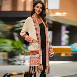 Ethnic Style Tassel Sweaters Coat