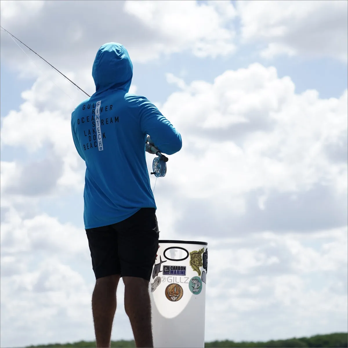 Fintech Fish Anywhere UV Pullover Hoodie - Hawaiian Ocean