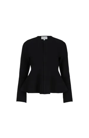Flare Knit Blazer - Black