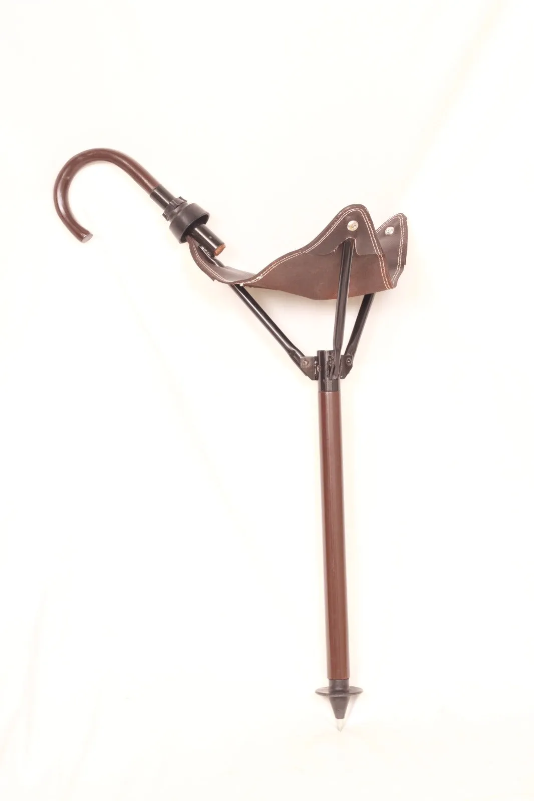 Genuine Leather Camp Stool | Folding Shooting Stick for Hunting
