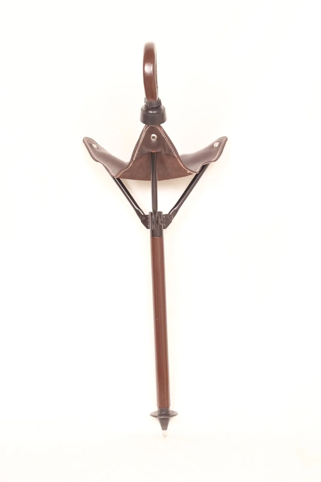 Genuine Leather Camp Stool | Folding Shooting Stick for Hunting