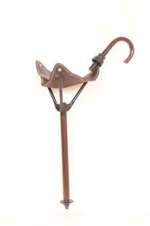 Genuine Leather Camp Stool | Folding Shooting Stick for Hunting