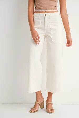 High Rise Crop Wide Leg