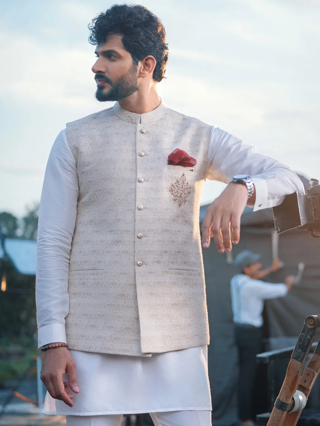Ivory Suiting Waistcoat - AL-WC-350