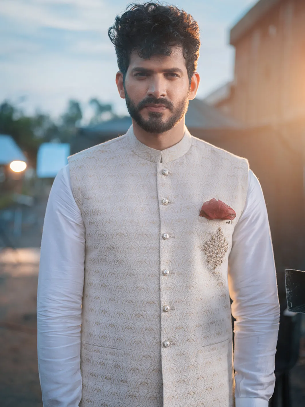 Ivory Suiting Waistcoat - AL-WC-350