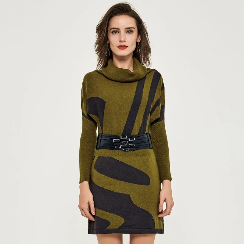 Knitted Loose Dress With Sashes