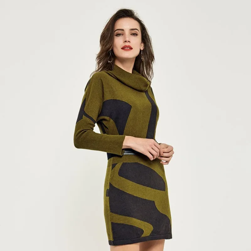 Knitted Loose Dress With Sashes
