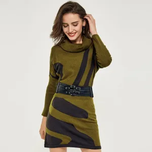 Knitted Loose Dress With Sashes