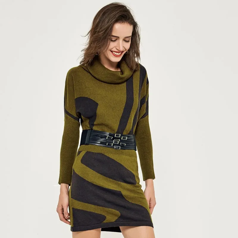 Knitted Loose Dress With Sashes