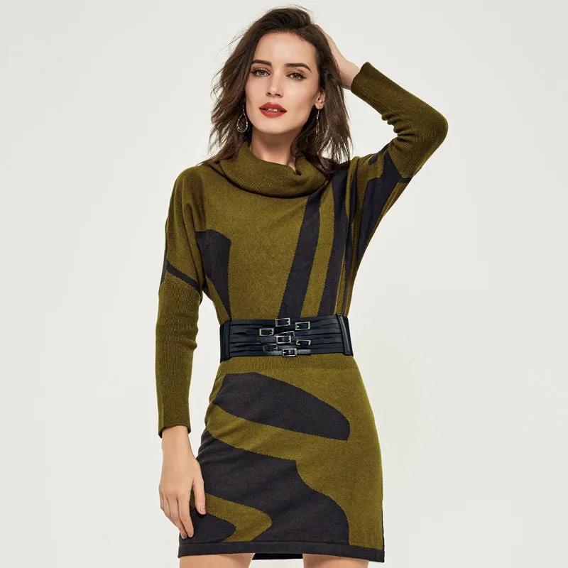 Knitted Loose Dress With Sashes