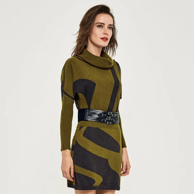 Knitted Loose Dress With Sashes