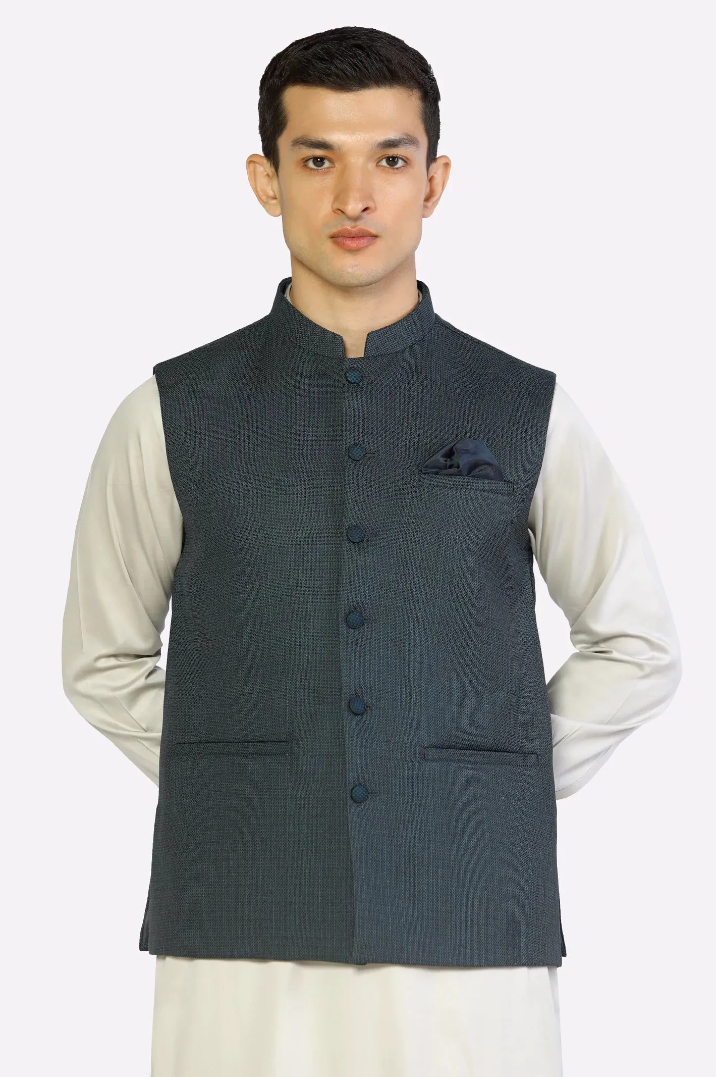 Light Green Tropical Waistcoat