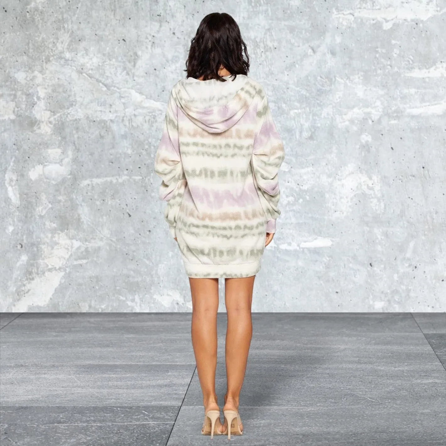 Longsleeve Print Sweater Dress