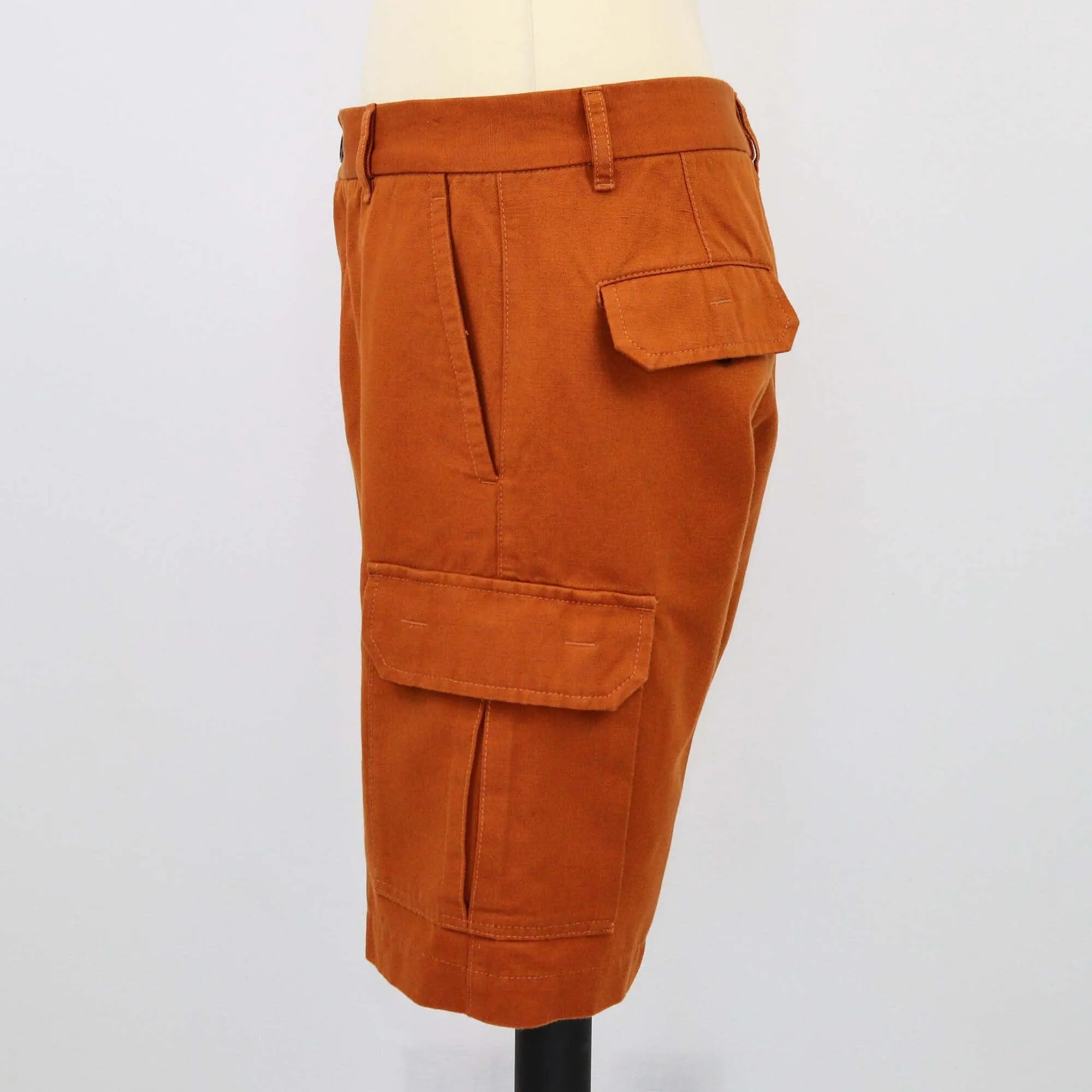 Loro Piana Dark Mustard Cargo Shorts