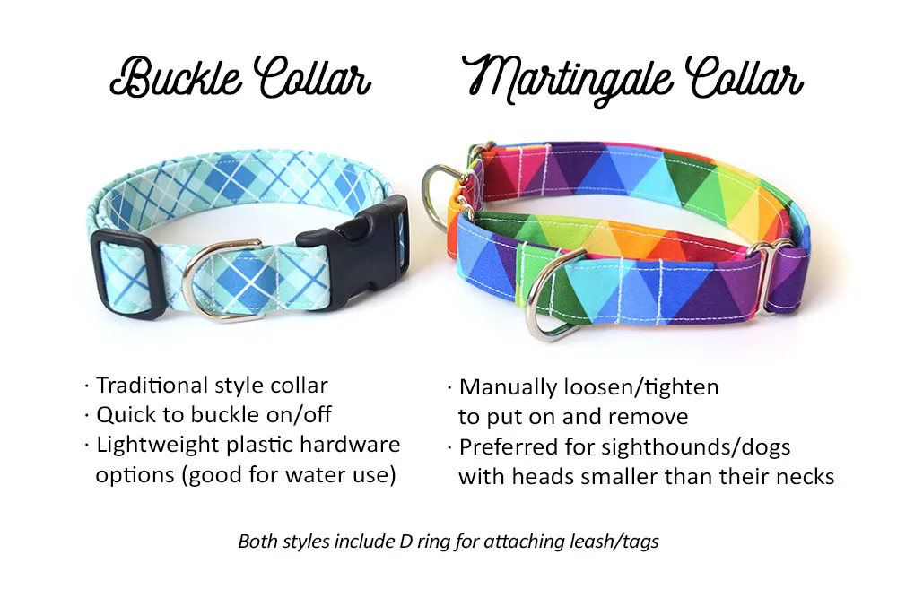 Magenta Pink Geometric Shapes Dog Collar