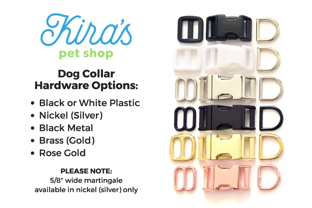 Magenta Pink Geometric Shapes Dog Collar